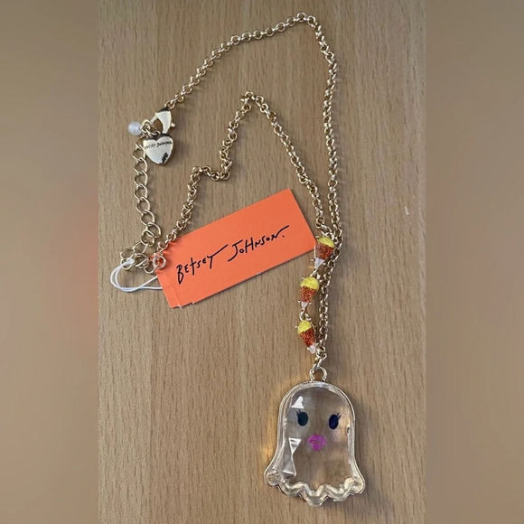 NWT Betsey Johnson Ghost Necklace - Picture 7 of 8